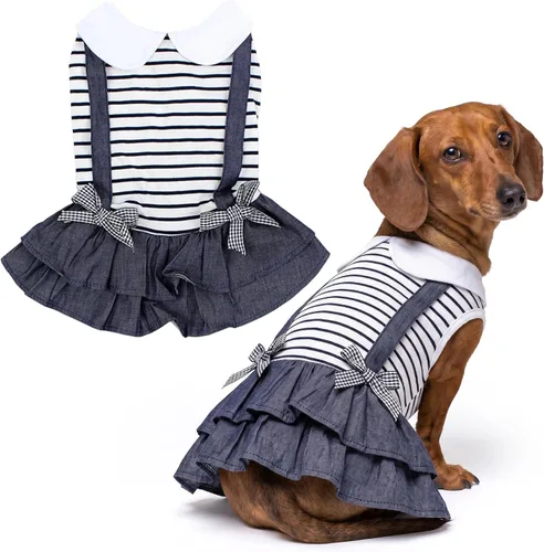 Vista 46 de Parisian Pet Chambray - Vestido para perro - Ligero sin mangas para perro, niña, talla XS Chambray en general