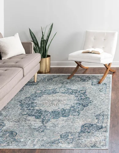 Vista 36 de Unique Loom Newport Collection - Alfombra de área con olmos (2' x 3' 11" gris/marfil)