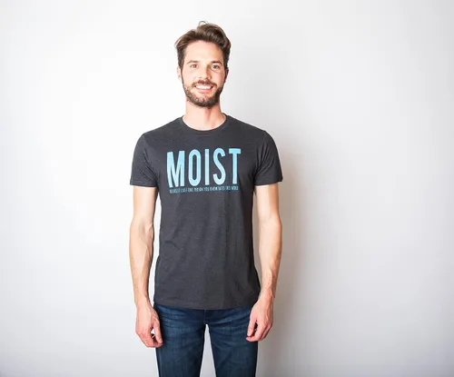 Vista 3 de Camiseta divertida de humor sarcástico para hombre Moist Because Someone Hates This Word
