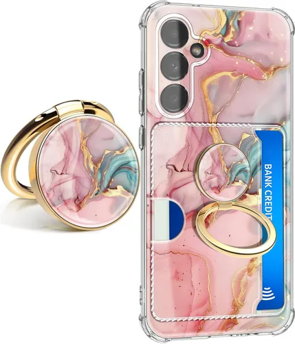 Vista 12 de Funda para Samsung Galaxy S23 FE con protector de pantalla, suave, a prueba de golpes, transparente, floral, funda protectora para mujer, diseño