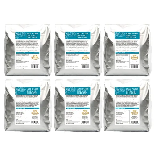 Vista 10 de New Orleans Roast Pure French achicory - Bolsa de 5 libras (paquete de 1) – Alternativa al café, sin ácidos, sin cafeína, tostado oscuro, prepara