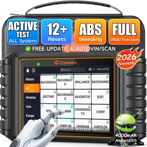 Vista 10 de FOXWELL NT716 Escáner OBD2, bidireccional, ABS, SRS, transmisión, motor, 9 reinicios, lector de códigos, diagnóstico purga ABS/SAS/luz