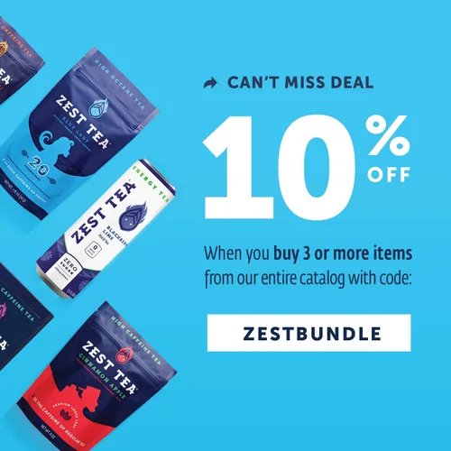 Vista 7 de Bolsas de Té Zest Energy – Té negro Blue Lady de Maracuyá – Té con alta cafeína para energía matutina, enfoque y claridad – Té natural con cafeína
