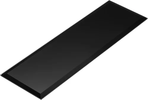 Vista 6 de Azulejos de metro de cristal negro para salpicaduras de cocina o pared de baño (10 unidades, 2 pies cuadrados)