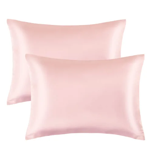 Vista 9 de FLXXIE Paquete de 2 fundas de almohada de satén con cremallera para niños pequeños, 13 x 18 pulgadas, lujosas y sedosas, suaves, de viaje, para Negro