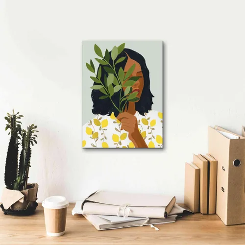Vista 8 de Epic Graffiti 'Botany Portrait I' de Victoria Barnes, arte de pared en lienzo Giclée, 12 x 16 pulgadas
