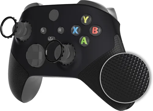 Vista 13 de eXtremeRate ASR versión Performance - Empuñaduras laterales de goma para Xbox Series X S, Chameleon Purple Blue Rediseñed Grip Handle Face Plate