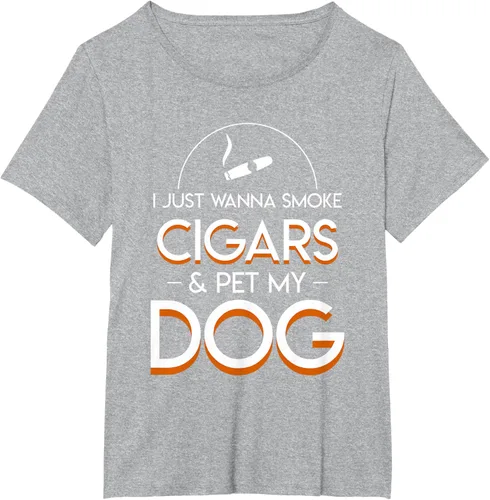 Vista 48 de Solo quiero fumar cigarros y mascotas a los amantes de los perros de mi perro, Negro, S