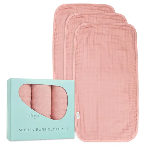 Vista 10 de Natemia Paños de muselina ultra suaves para eructos, grandes, súper absorbentes, para recién nacidos, lavables a máquina para babas y desordenes