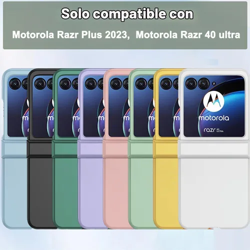 Vista 6 de Ninki Funda con tapa para Motorola Razr Plus 2023 y Razr 40 Ultra - Protector de bisagra, carcasa de PC a prueba de golpes, color negro