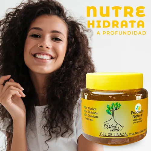 Vista 4 de Arbol Verde Kit 2 Champú Anticaída 16.9 fl oz y 3 Linaza Gel 8.82 oz