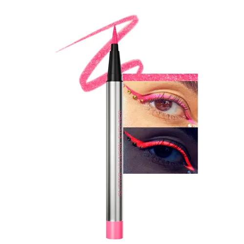 Vista 25 de evpct Delineador de ojos líquido cromático dúo, con purpurina de bronceador rosa, destello metálico brillante, sombra de ojos en lápiz, cambio
