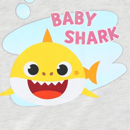 Vista 8 de Nickelodeon Baby Shark - Conjunto de camiseta, camiseta sin mangas y pantalones cortos para bebés y niños pequeños, rosa, azul o multicolor