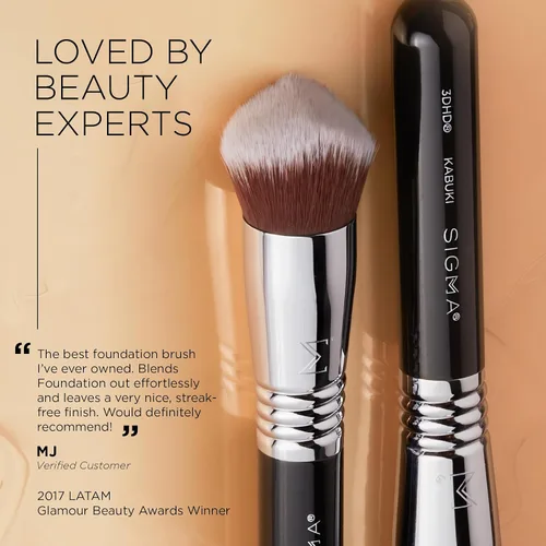 Vista 10 de Sigma Beauty Cepillo Kabuki 3DHD®, cepillo denso Kabuki para base líquida