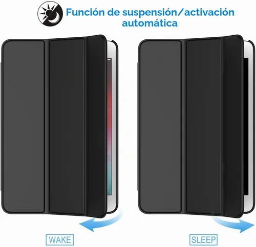 Vista 6 de JETech Funda para iPad mini 5 (modelo 2019 5ª generación), cubierta inteligente con apagado automático/encendido (negro) Cover Slim Translucent