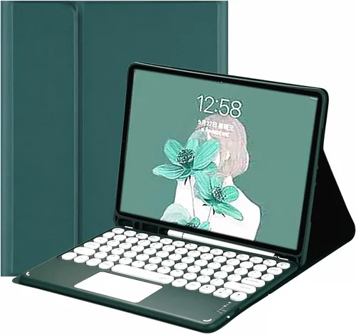 Vista 16 de Funda con teclado para iPad Air2 - Touchpad, magnético, Bluetooth desmontable, funda inteligente delgada para iPad 5ª/6ª generación de 9.7 pulgadas