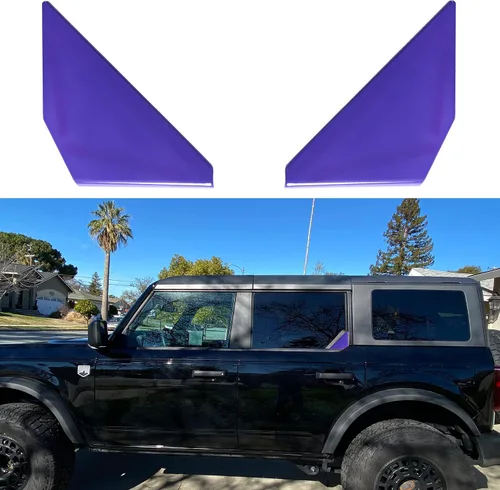 Vista 11 de Cubierta de protección para ventana trasera en forma de triángulo Compatible con Ford Bronco de 4 puertas 2021 2022 2023 2024 2025 Accesorios