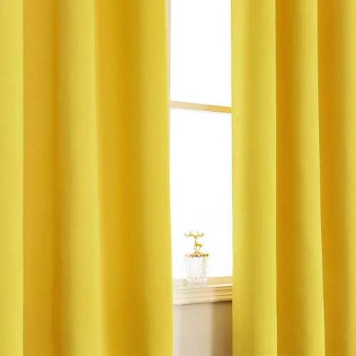 Vista 3 de MERRYLIFE Cortinas opacas con aislamiento térmico y ojales, paneles decorativos para ventana, paneles superiores para dormitorio, 54 pulgadas