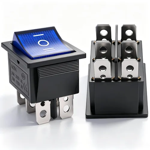 Vista 8 de Twidec /6 interruptores basculantes de 12 V de encendido/apagado de barco CA 6A/250V 10A/125V SPST 2 pines 2 posiciones interruptor de palanca