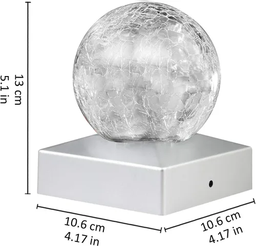 Vista 2 de SUNNYPARK Luces solares para postes – Luz para poste al aire libre para valla o decoración de patio, jardín, tapas alimentadas por energía solar