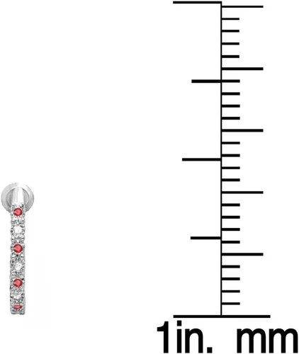 Vista 2 de Dazzlingrock Collection - Pendientes de aro para mujer, plata de ley