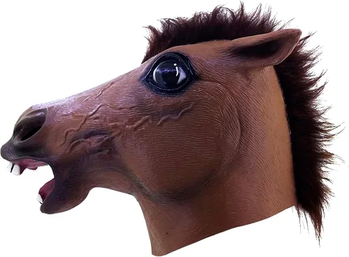 Vista 8 de Ghoulish - Máscara de caballo marrón talla única