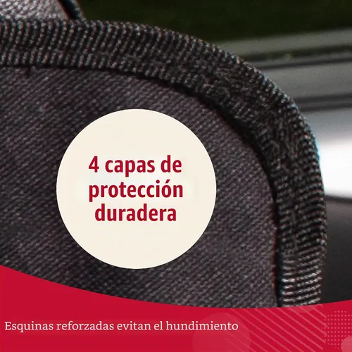 Vista 7 de Tapete para pisar con grandes bolsillos de almacenamiento, negro (Black Stitching)