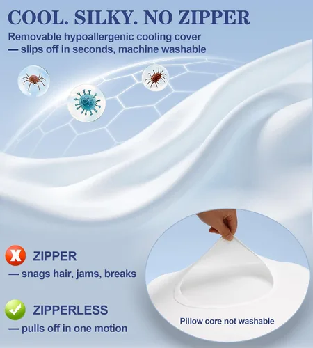 Vista 2 de Cervical Neck Pillow for Neck Pain Relief & Side Sleepers