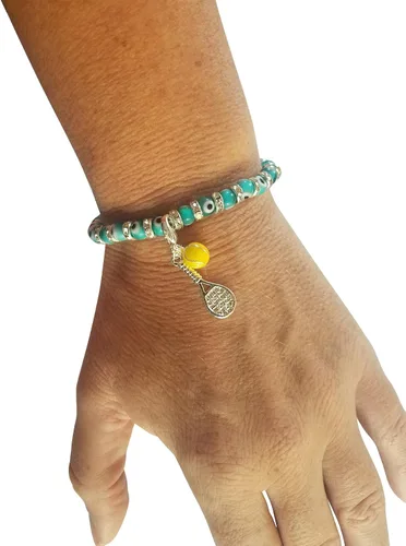 Vista 3 de Pulsera de tenis de karma Gran regalo para mujeres Ideal como regalo para jugadores de tenis