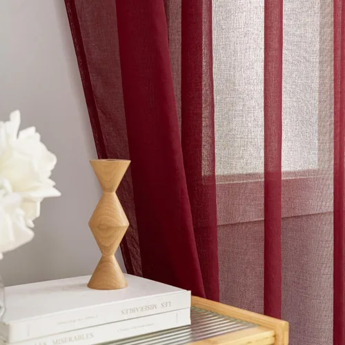 Vista 92 de MYSTIC-HOME Juego de cortinas de niveles transparentes blancas para cocina de 24 pulgadas de largo, tratamiento de cortinas para ventanas pequeñas