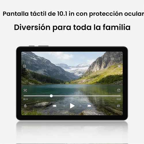 Vista 3 de COLORROOM Android16 Tablet,10inch Tablet with Case, Octa Core CPU,Blue