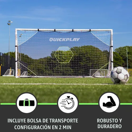 Vista 2 de QUICKPLAY Target Net Lite con 5 zonas de objetivo Practica disparos y precisión de pases Marco de portería de fútbol no incluido