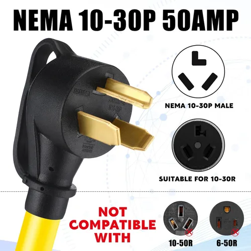 Vista 3 de Tellegloww - Cable adaptador para soldador de 30 amperios NEMA 10-30P a L6
