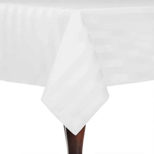 Vista 41 de Ultimate Textile Mantel cuadrado de rayas satinadas de 84 x 84 pulgadas, color verde militar