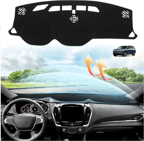 Vista 38 de CARTIST Cubierta negra para salpicadero para Toyota Solara 2004-2008, antideslizante, antirreflejo, protección UV, tapete interior de primera calidad
