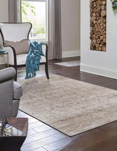 Vista 4 de Unique Loom Chateau Collection - Alfombra de área - Quincy (2' x 3' 1" Rectángulo, Beige/Marrón)