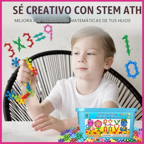 Vista 8 de Curious 2 Learn Bloques de construcción de 300 unidades – Juguetes STEM para la creatividad – Regalo de cumpleaños para niños de 4 años – Juego