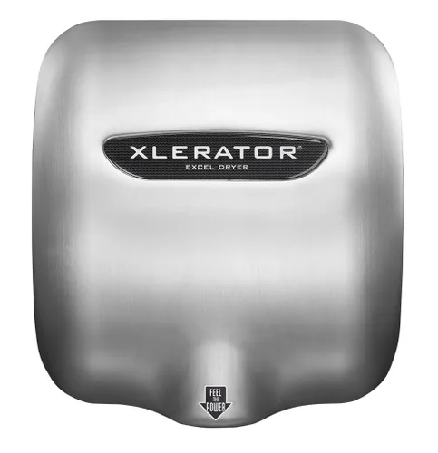 Vista 3 de XLERATOR XL-SB 1.1N Secador de manos comercial de alta velocidad, cubierta de acero inoxidable cepillado, secadora Excel, sensor automático, montaje
