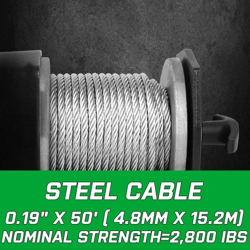 Vista 6 de Cabrestante de 2000 libras para ATV, con cable de acero, cabrestante ATV con interruptor de control remoto manual con cable, impermeable IP65