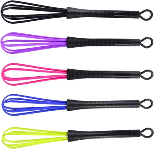 Vista 8 de Juego de batidor de lava, 5 piezas de plástico para peluquería peluquería de peluquería color crema batidor de cocina (verde, rojo rosa, azul, negro)