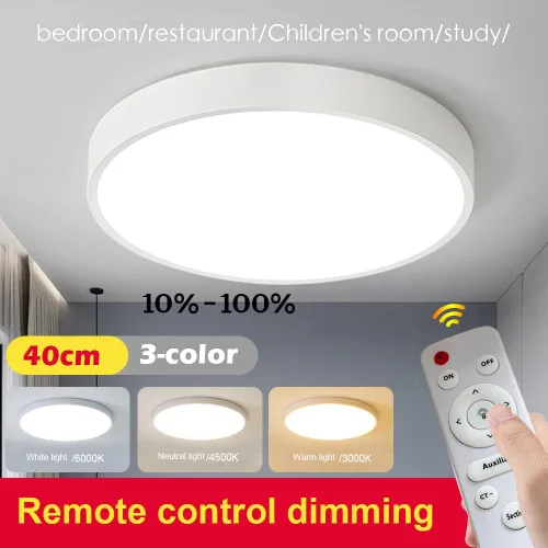 Vista 3 de Led Ceiling Light with Remote White 16 "24w Flush Mount Suitable for Bedroom, Kids Room,Hallway, Balcony, Checkroom,Office,Bathroom Ceiling Lamp