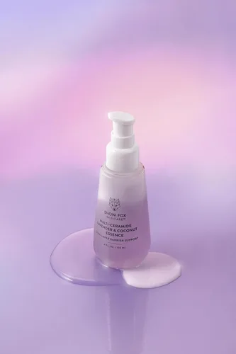Vista 6 de Snow Fox Skincare - Suero de lavanda francesa y esencia de coco multi-ceramida Suero facial hidratante y revitalizante para piel seca, madura