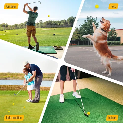 Vista 7 de JAYA Paquete de 24 pelotas de práctica de golf de espuma, sensación realista y vuelo limitado, suaves para entrenamiento en interiores o exteriores