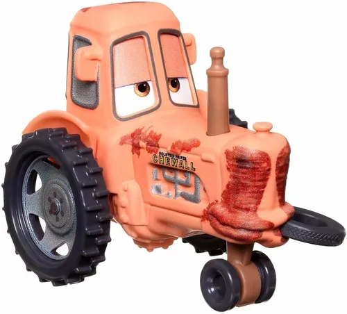 Vista 2 de Pixar Cars - Tractor con neumático en la boca, serie de metal a escala 1:55