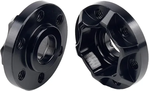 Vista 4 de 4 piezas de accesorios RC de aluminio de 0.472 in, adaptador de cubo hexagonal para 1/10 RC Crawler 1.9 pulgadas o 2.2 pulgadas, RimAxial Scx10 Trx4