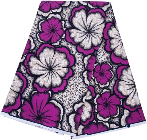 Vista 12 de Tela de algodón africana de impresión de cera Ankara de 6 yardas usada para ropa de fiesta artesanía DIY costura textiles 24FS1605