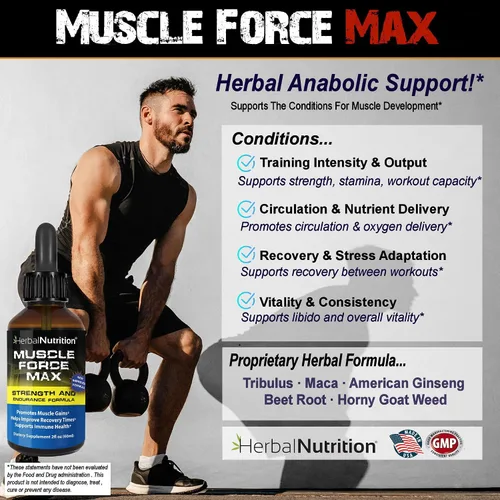 Vista 4 de Muscle Force Strength and Endurance - Fórmula en espray de 2 botellas, fórmula de crecimiento patentada de 175 mg, 2 onzas por botella