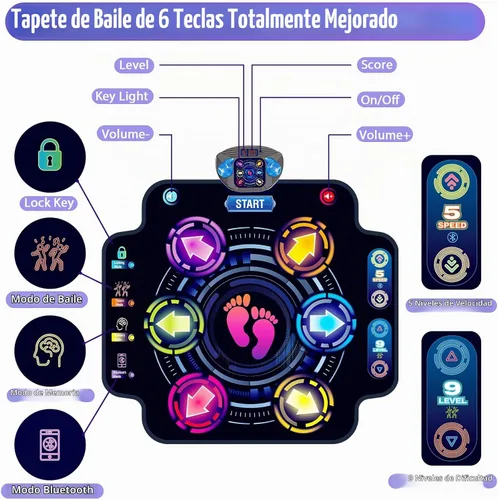 Vista 2 de KIZJORYA Alfombrilla de baile para niños, almohadilla de baile electrónica