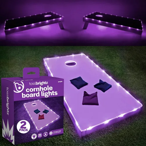 Vista 15 de Brightz TossBrightz - Luces LED de Cornhole para tablero y agujero - Incluye luces para 2 tableros - Ilumina el borde del tablero de cornhole