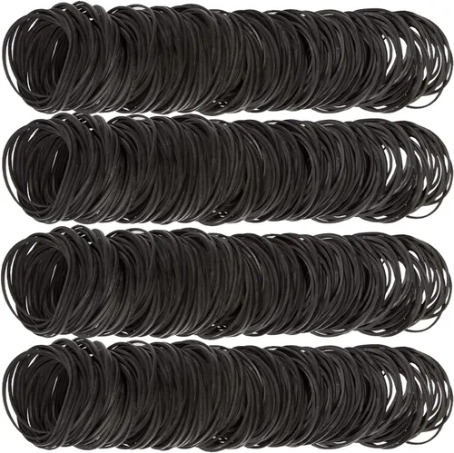 Vista 3 de AIWOQI Bandas de goma tamaño #16 Banda de goma elástica negra pequeña 600 piezas bandas de goma suministros de oficina paquete para el hogar, hogar